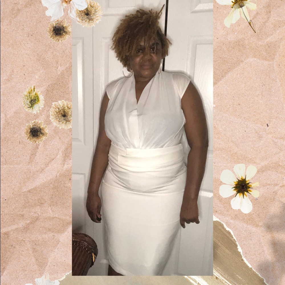 All white skirt set